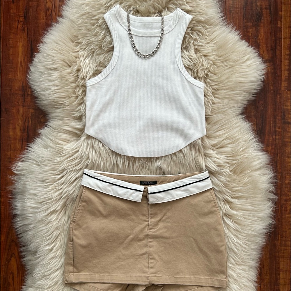 Wild Fable Khaki Mini Skort - image 2